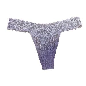 NEW Victoria's Secret Women's Lilac‎ Floral Lace Thong Panties Size Medium